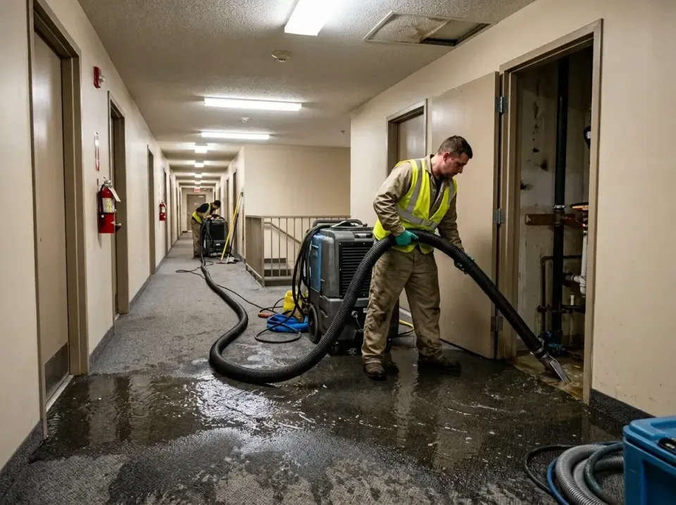 multi-unit-apartment-hallway-f-005 — frequently asked questions, Emergency Burst Pipe Water Extraction & Removal in Brock Ha…